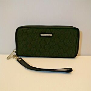 Travelon SafeID Hack-Proof Embroidered Ladies RFID Clutch Wallet - Black/Berry.